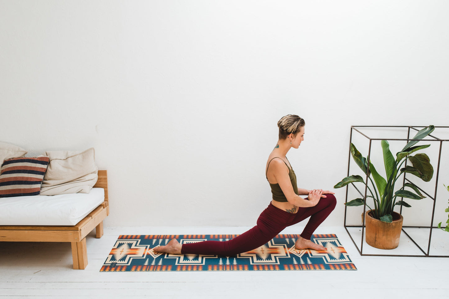 Ascend Yoga Mat Pendleton Harding Navy Mat
