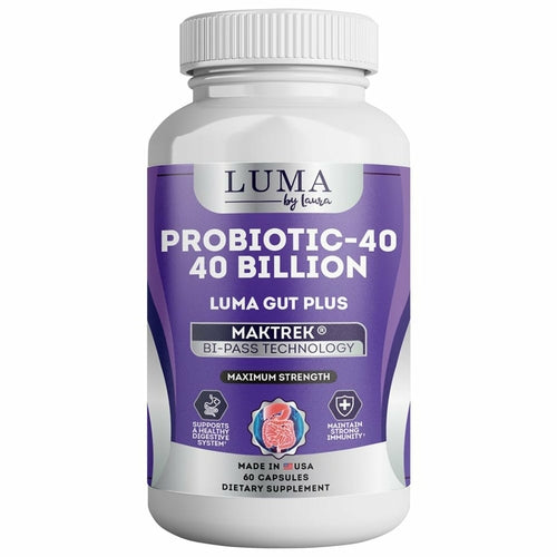 Luma Gut Plus - Adult Probiotics 40 Billion CFU for Stomach Acid